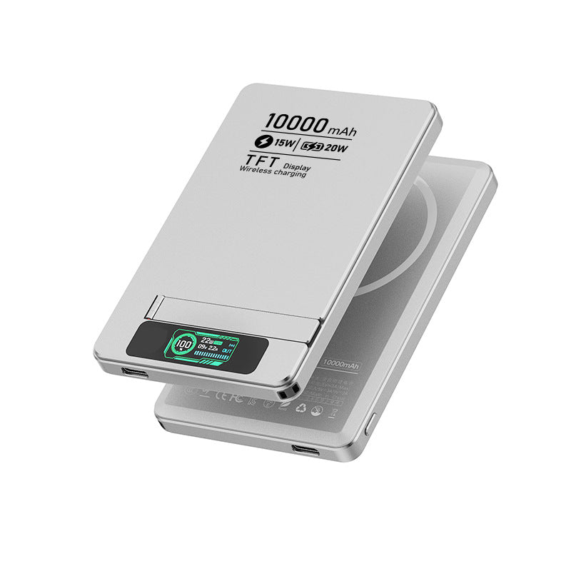 Ultra-Slim Magnetic Power Bank with Stand