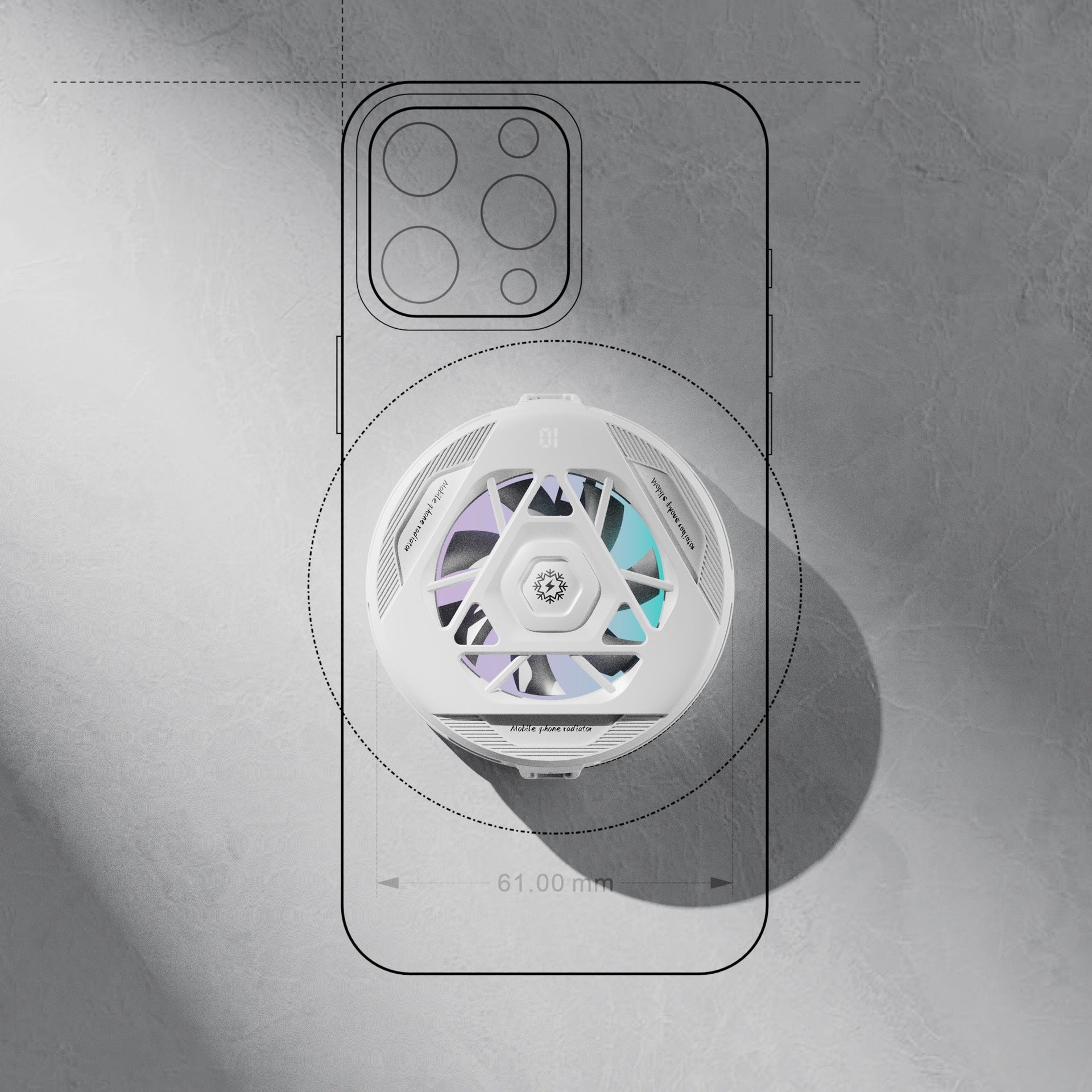 Magnetic Phone Cooler with Digital Display